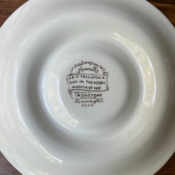 Shakespeare's Sonets Kensington Anne Hathaway 4 Ironstone Pair Cups & Saucers - Picture 13 of 16
